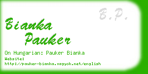 bianka pauker business card